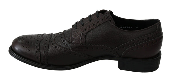 Dolce &amp; Gabbana Ruskeat nahkaiset Brogue Derby -mekkokengät