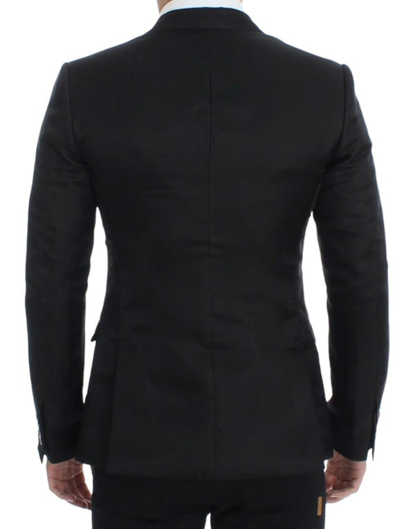 Dolce &amp; Gabbana Musta silkki, slim fit bleiseri
