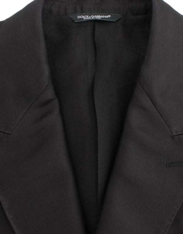 Dolce &amp; Gabbana Musta silkki, slim fit bleiseri