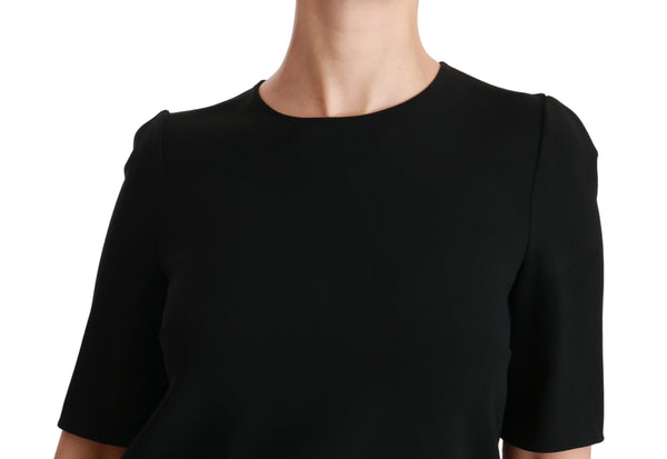 Dolce &amp; Gabbana musta lyhythihainen rento Top Stretch -pusero