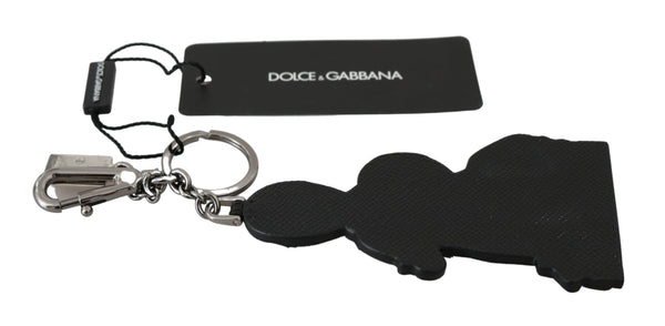 Dolce &amp; Gabbana nahkainen Dominico Stefano #DGFAMILY Logo Badge avaimenperä