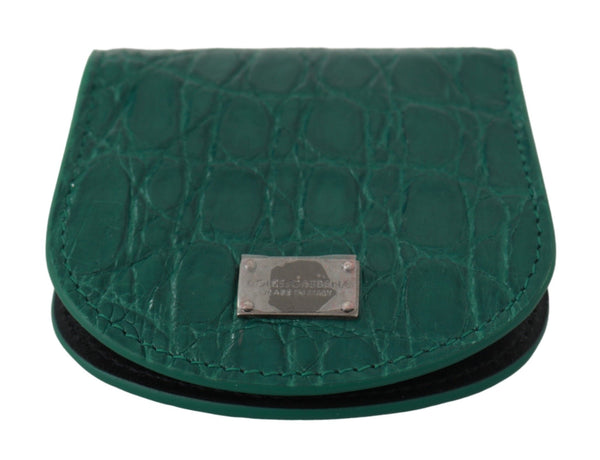 Dolce &amp; Gabbana Green Exotic Skins kondomikotelon lompakko