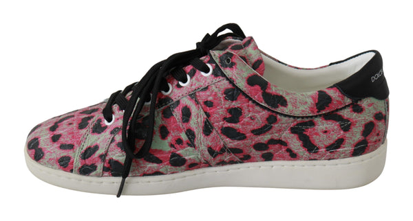 Dolce & Gabbana Multicolor Crocodile Leather Sneakers