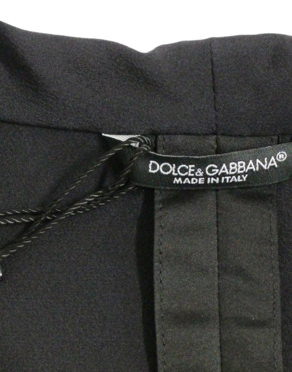 Dolce &amp; Gabbana Musta silkki, slim fit bleiseri