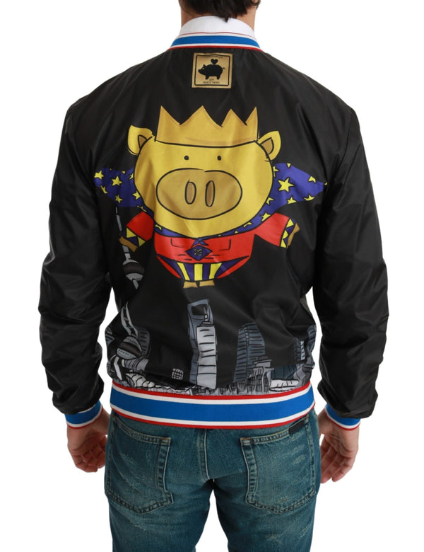 Dolce &amp; Gabbana musta YEAR OF THE PIG Bomber -takki