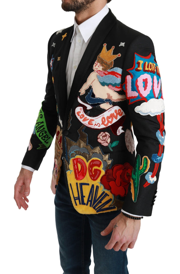 Dolce &amp; Gabbana musta DG Heaven King MARTINI Blazer