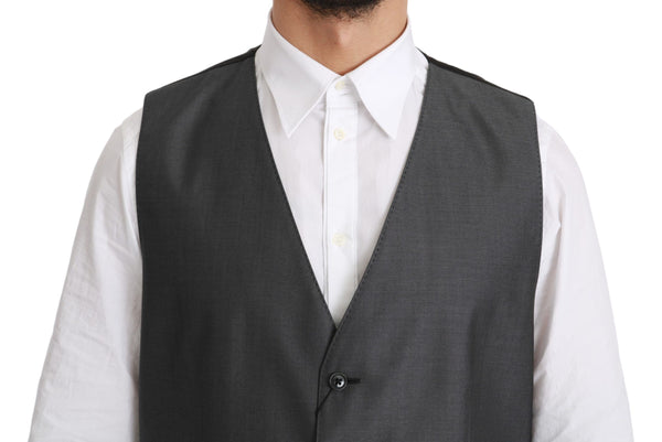 Dolce &amp; Gabbana Grey Waistcoat Formal Stretch -villaliivi