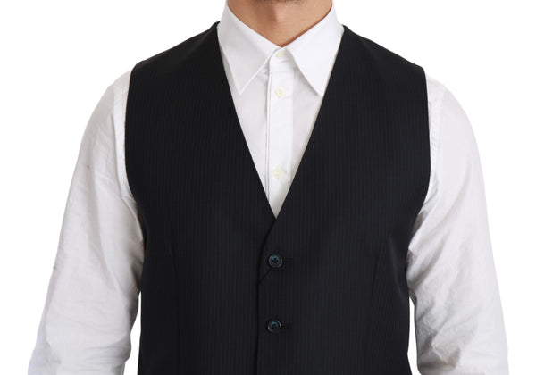 Dolce &amp; Gabbana Blue Waistcoat Formal Stretch -villaliivi