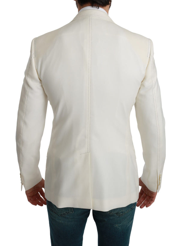 Dolce &amp; Gabbana SICILIA Cream Single Breasted Form Blazer