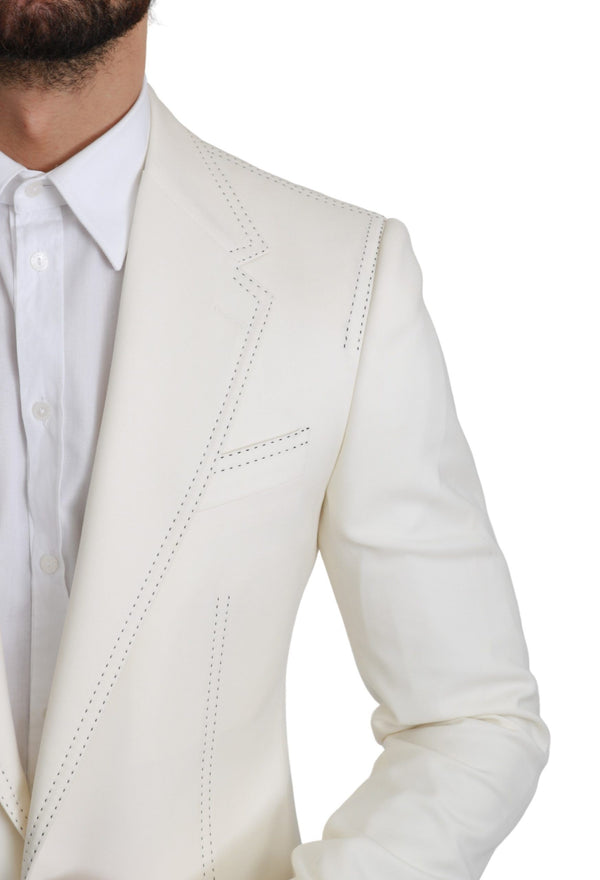 Dolce &amp; Gabbana SICILIA Cream Single Breasted Form Blazer