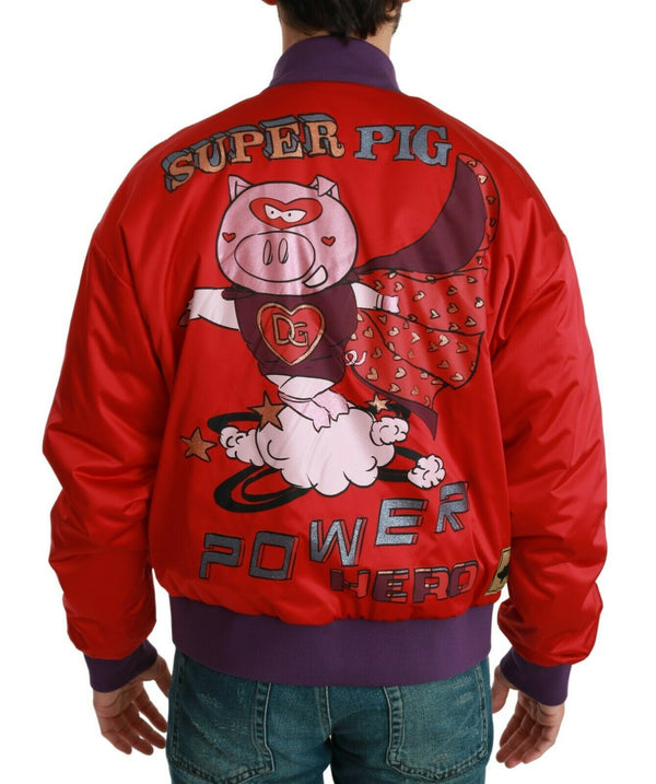 Dolce &amp; Gabbana punainen YEAR OF THE PIG Bomber-takki