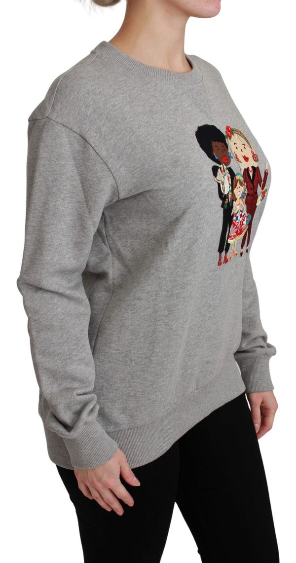 Dolce &amp; Gabbana Grey #dgfamily Cotton Pullover -villapaita