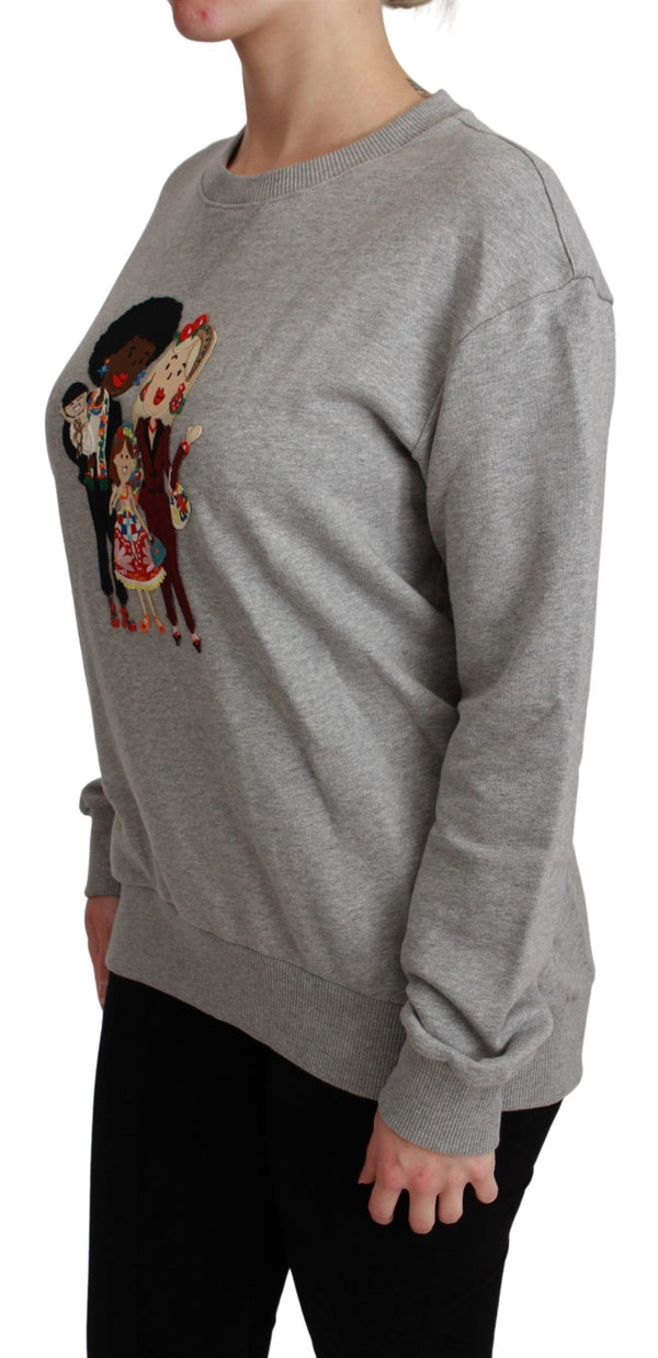 Dolce &amp; Gabbana Grey #dgfamily Cotton Pullover -villapaita