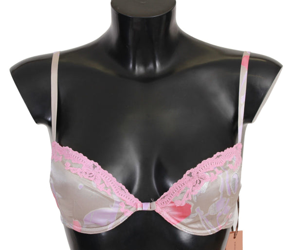 Ermanno Scervino Pink Lace Silk Stretch Push Up alusvaatteet