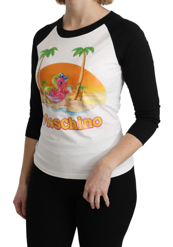 Moschino White Cotton T-paita My Little Pony Top T-paita