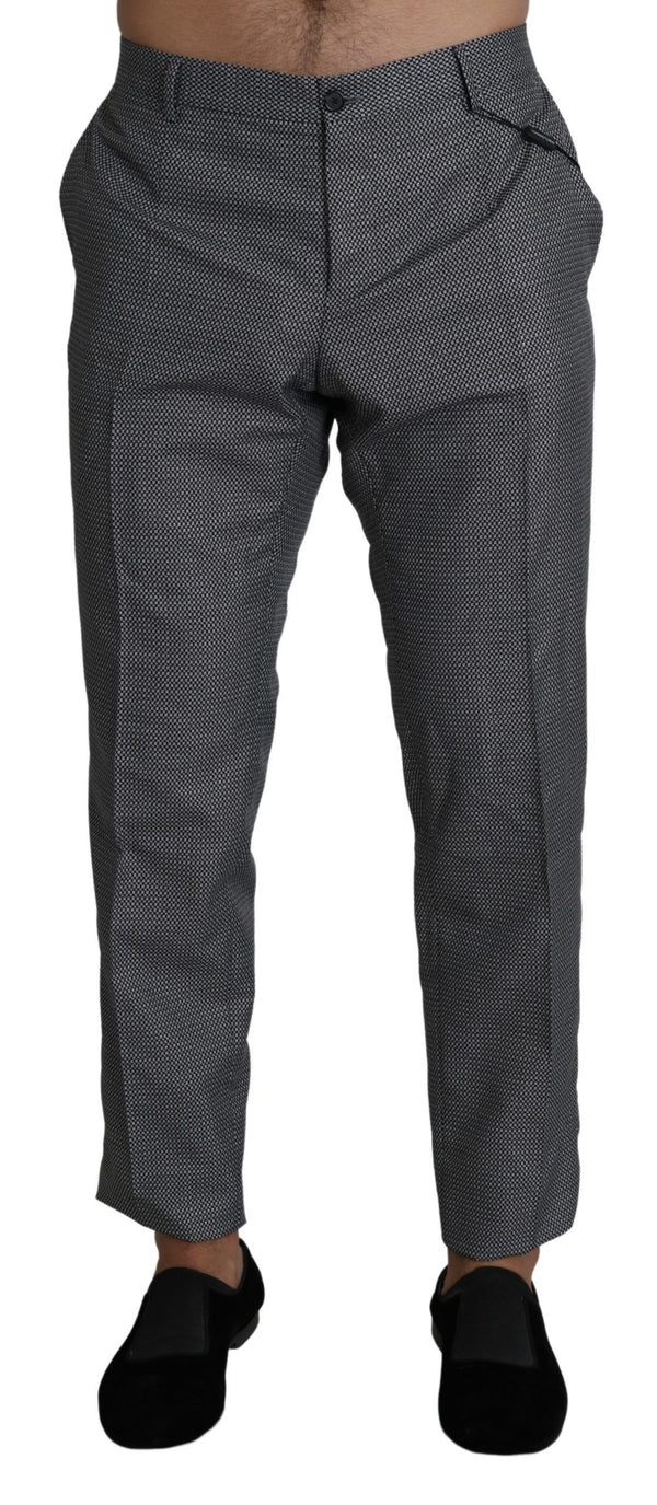 Dolce &amp; Gabbana Grey Form Dress Housut Slim Fit Pants