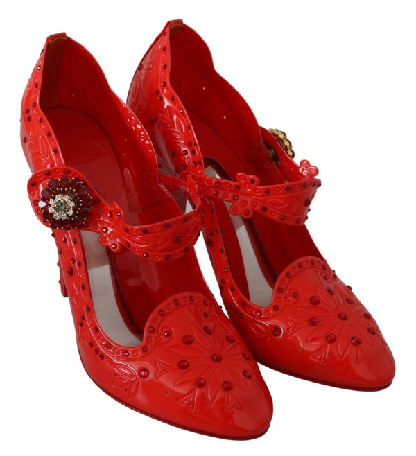 Dolce & Gabbana Chic Red Crystal Cinderella Pumps