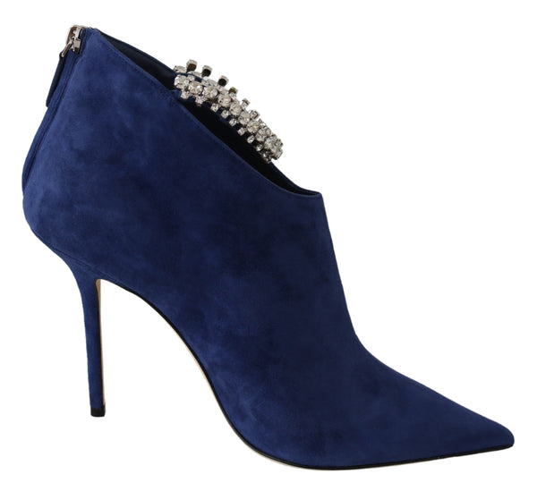 Jimmy Choo Pop Blue Leather Blaize 100 Boots -kengät