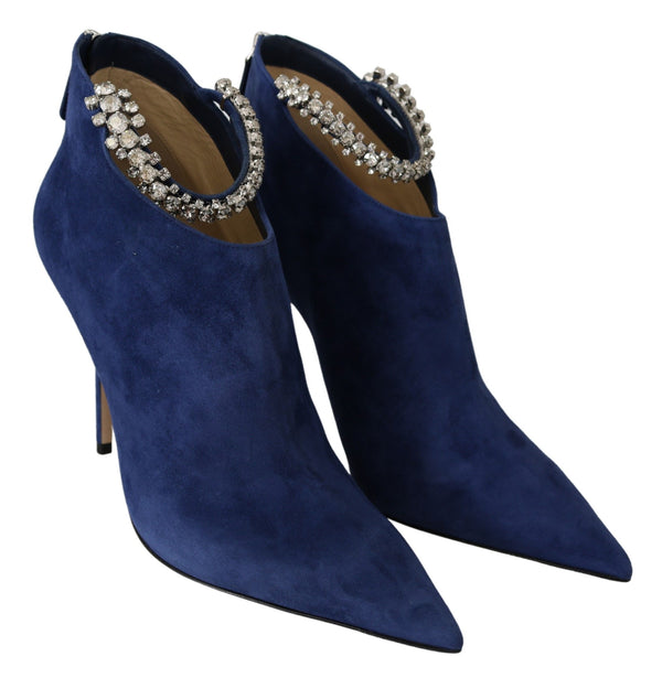 Jimmy Choo Pop Blue Leather Blaize 100 Boots -kengät