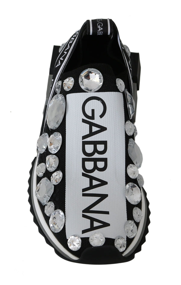 Dolce &amp; Gabbana Black White Crystal naisten tennarit