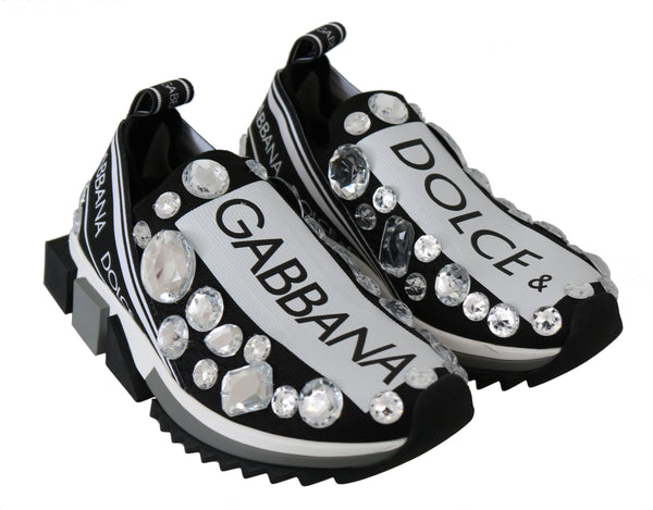 Dolce &amp; Gabbana Black White Crystal naisten tennarit