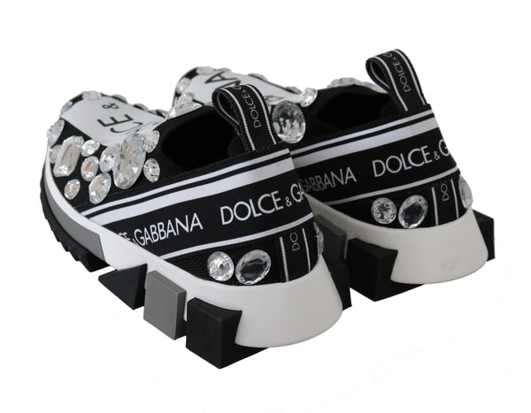 Dolce &amp; Gabbana Black White Crystal naisten tennarit