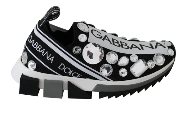 Dolce &amp; Gabbana Black White Crystal naisten tennarit