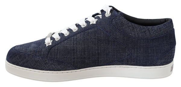 Jimmy Choo Chic Slip-On Blue Denim Suede Sneakers