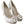 Dolce & Gabbana White Crystals Peep Toe Heels Satin Pumps -kengät