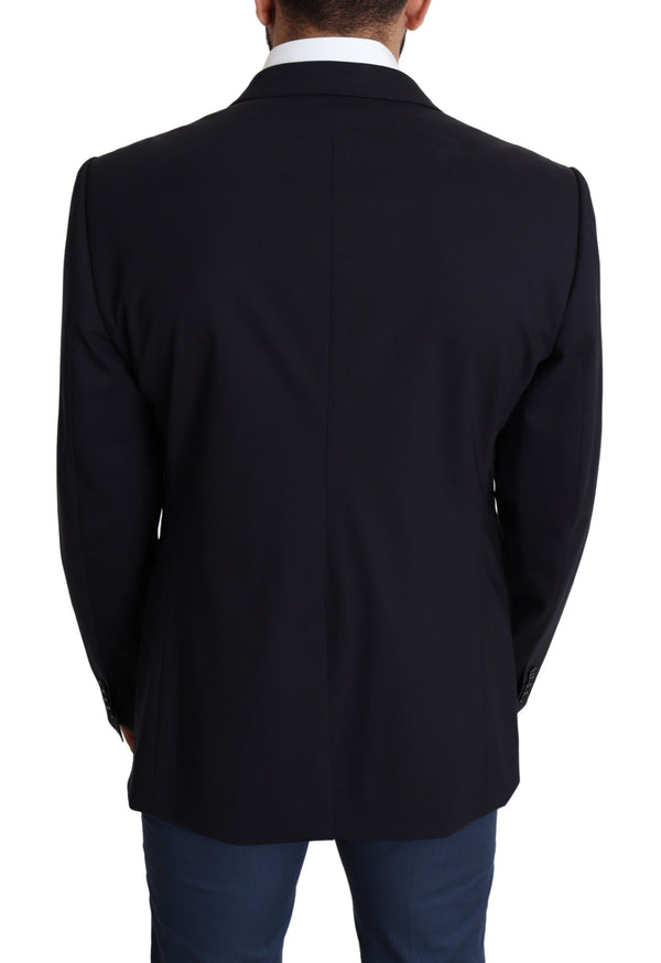 Dolce &amp; Gabbana Black Wool Stretch Miesten takki MARTINI Blazer