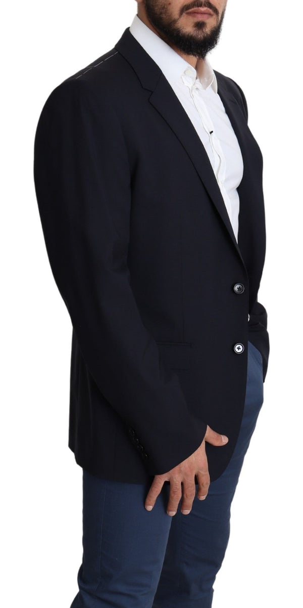 Dolce &amp; Gabbana Black Wool Stretch Miesten takki MARTINI Blazer