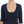 Exte Chic Zippered Crew-Neck Blue Sweater