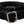 GF Ferre Chic Black Leather Waist Belt with Chrome Buckle