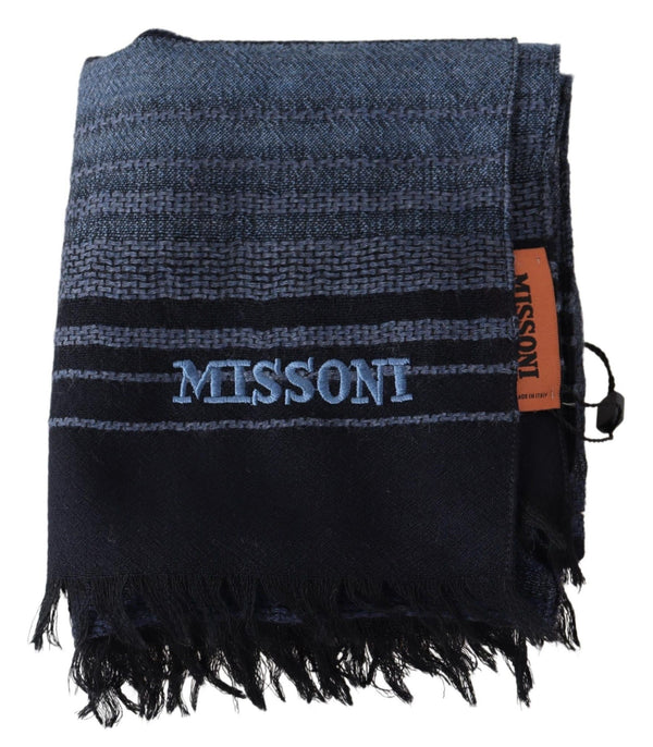 Missoni monivärinen kuviollinen villainen unisex-kaulahuivi