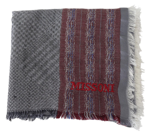 Missoni Monivärinen villaraidallinen unisex-kaulahuivi