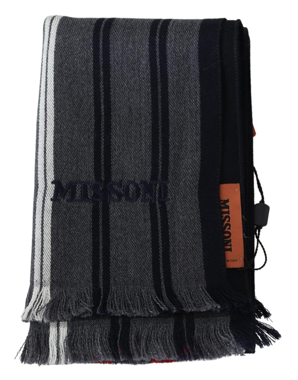 Missoni Monivärinen villaraidallinen unisex-kaulahuivi