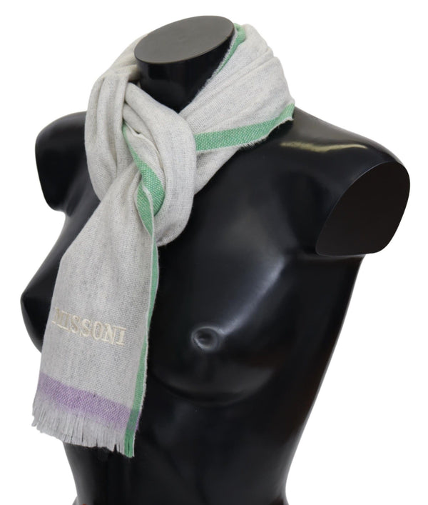 Missoni Elegant Cashmere Patterned Scarf