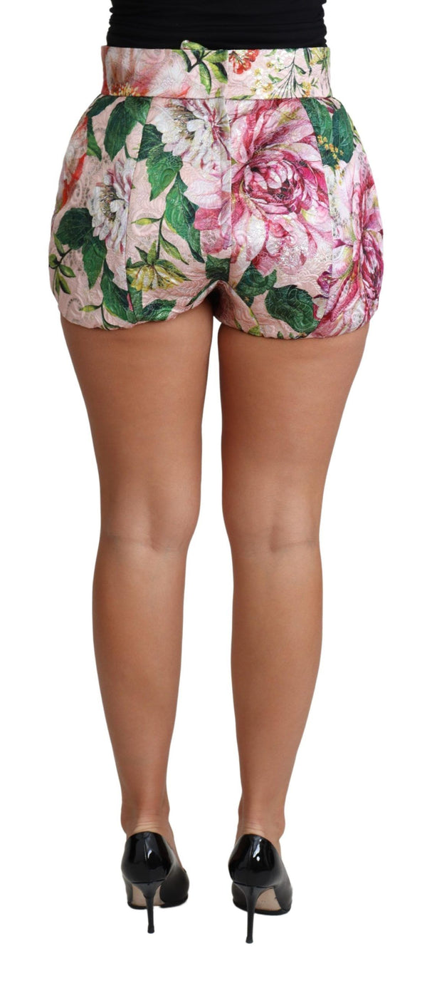 Dolce &amp; Gabbana vaaleanpunainen puuvilla kukkaprintti Hot Pants Short