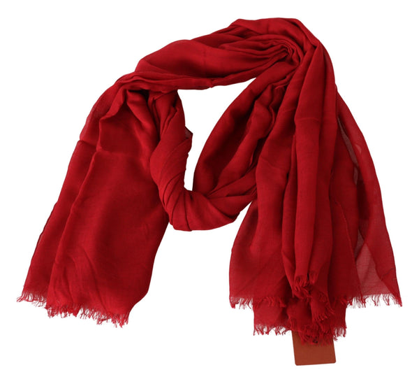 Missoni Red Cashmere Unisex Neck Wrap Fringes -huivi