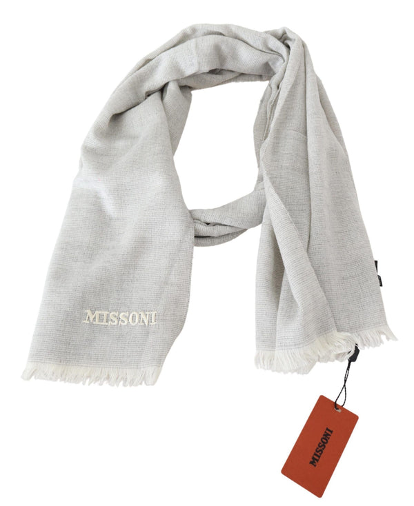 Missoni Gray Wool Knit Unisex kaulahuivi