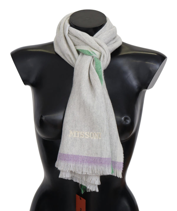 Missoni Multicolor Vuorattu Cashmere Unisex Wrap huivi