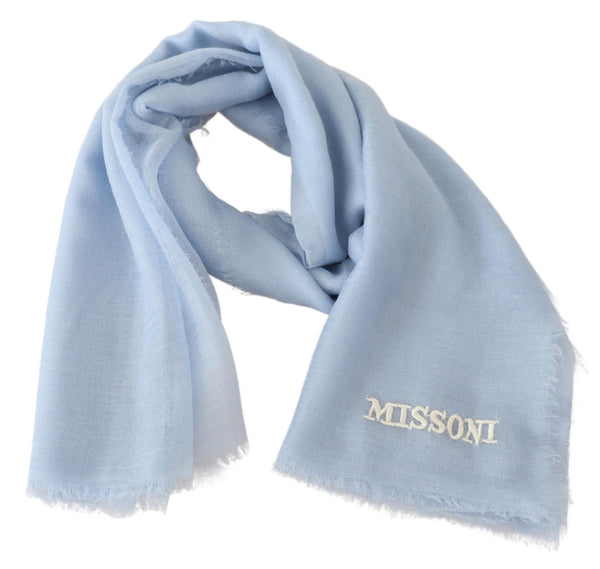 Missoni vaaleansininen cashmere unisex kaulahuivi