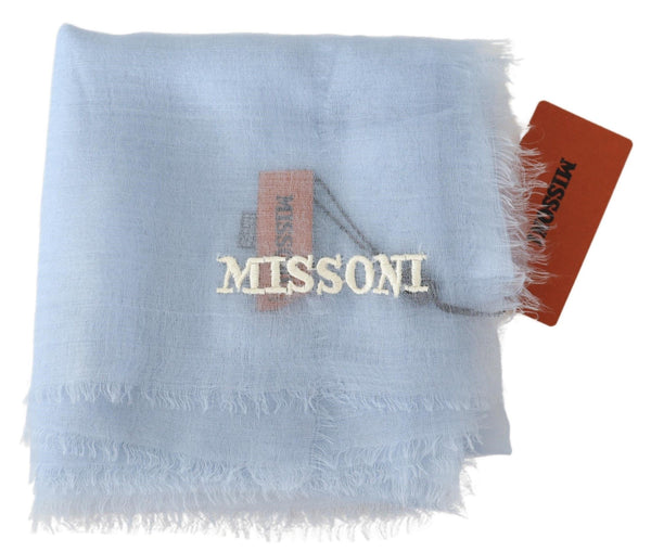 Missoni vaaleansininen cashmere unisex kaulahuivi