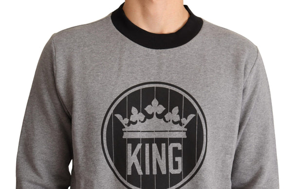 Dolce &amp; Gabbana Grey Crown King Cotton -pusero