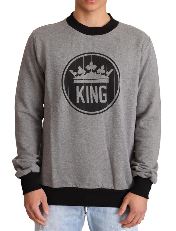 Dolce &amp; Gabbana Grey Crown King Cotton -pusero