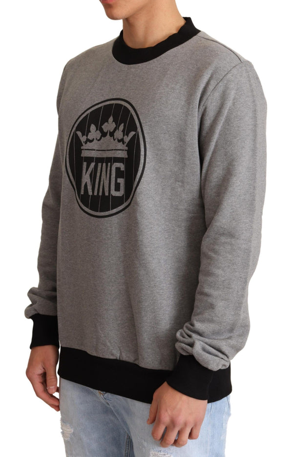 Dolce &amp; Gabbana Grey Crown King Cotton -pusero