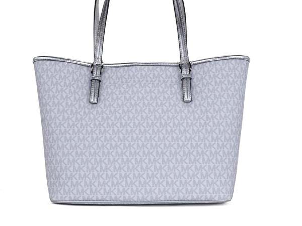 Michael Kors Jet Set Girls Print Medium Signature PVC Carryall Olkalaukku Käsilaukku (Bright White Multi)