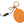 Dolce & Gabbana Stunning Orange Gold Keychain & Bag Charm