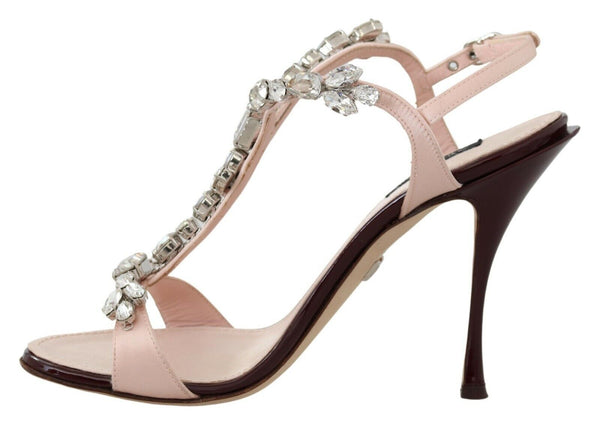 Dolce &amp; Gabbana Pink Crystals Heels Keira Sandaalit