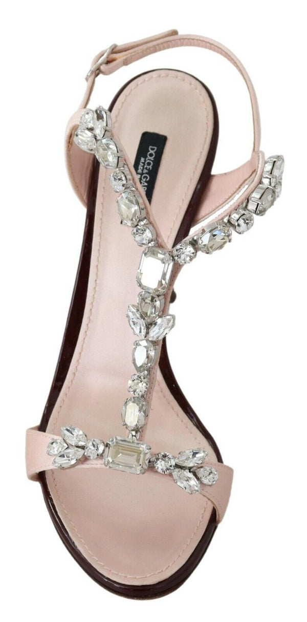 Dolce &amp; Gabbana Pink Crystals Heels Keira Sandaalit